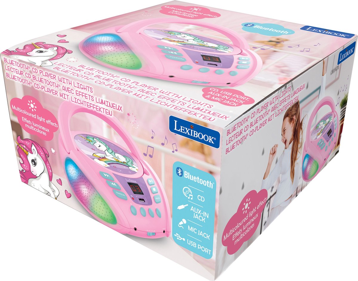 Unicorn Draagbare Bluetooth CD Speler