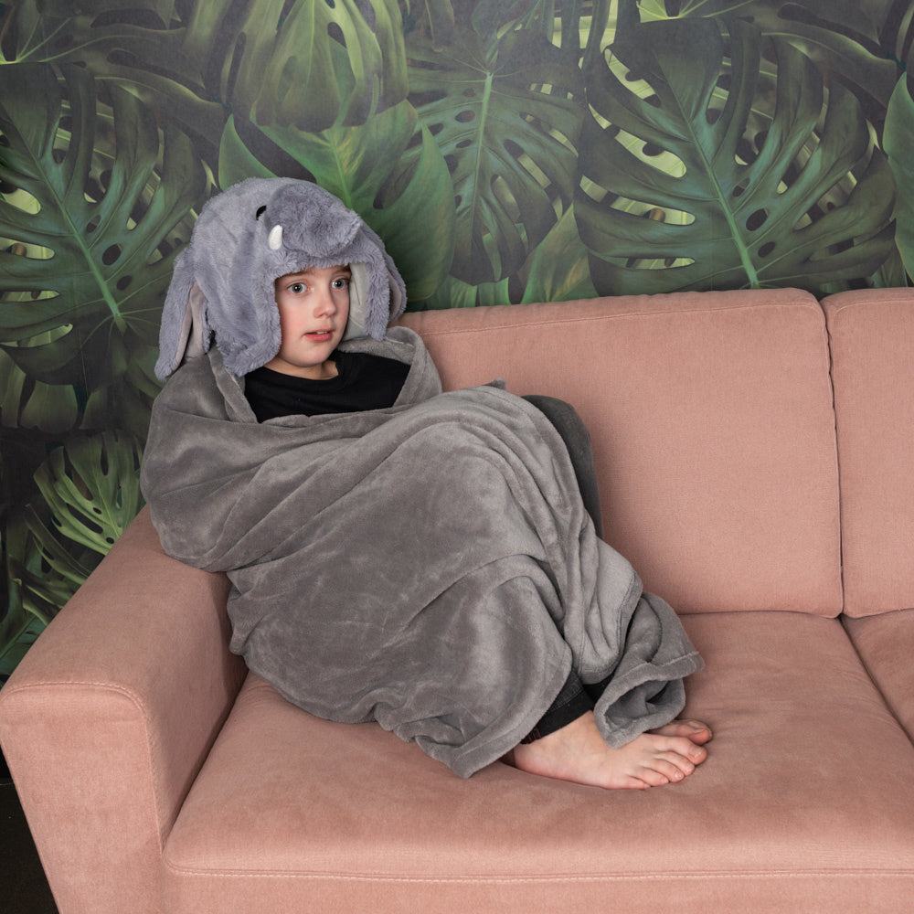 Noxxiez fleece deken - olifant