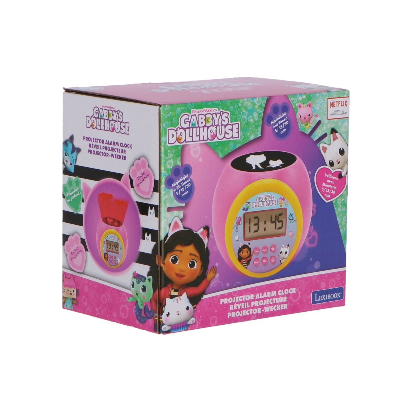 Gabby's Dollhouse Projector wekker - met timer