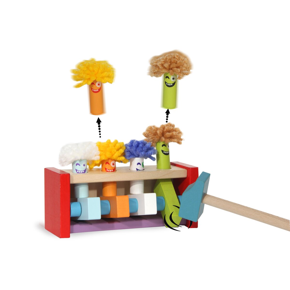 Jamara Houten Springende Clowns