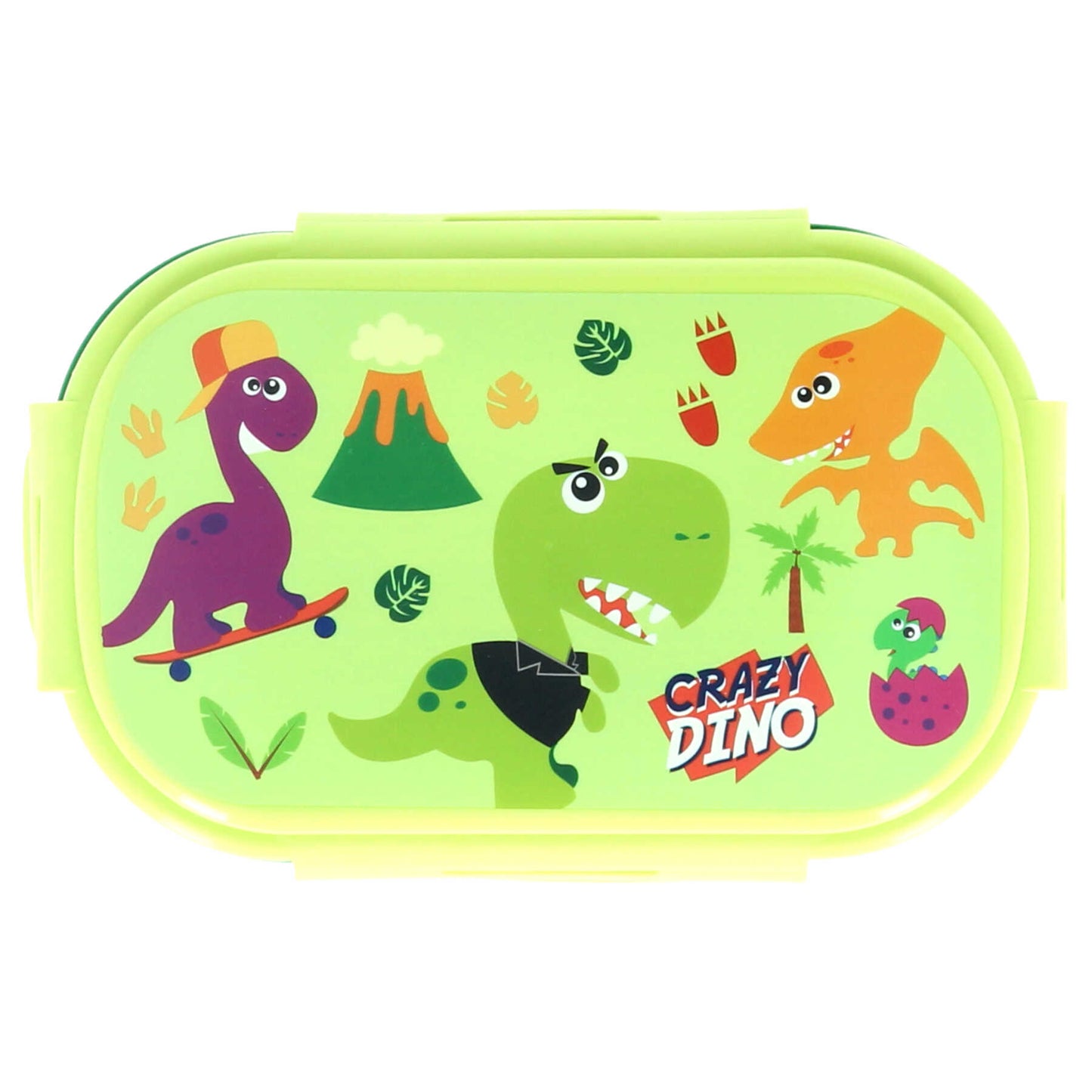 Crazy Dino lunchbox met bestek