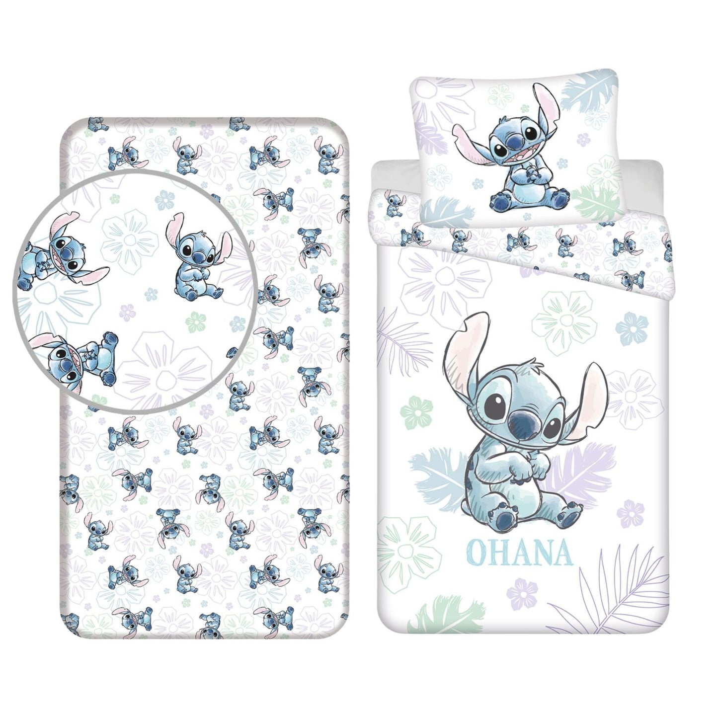 Lilo & Stitch Dekbedovertrek + Hoeslaken - Ohana