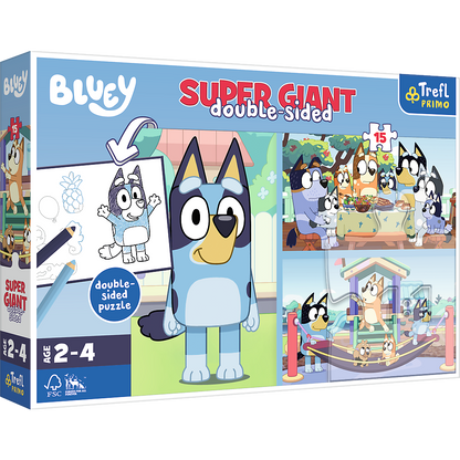 Bluey 2-in-1 dubbelzijdige XL puzzel
