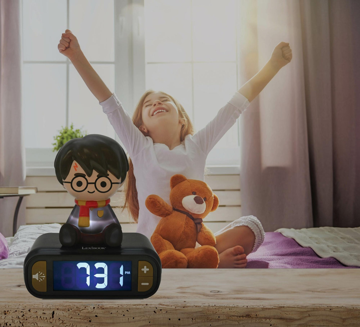 Harry Potter Wekker met nachtlampje en geluiden 3D