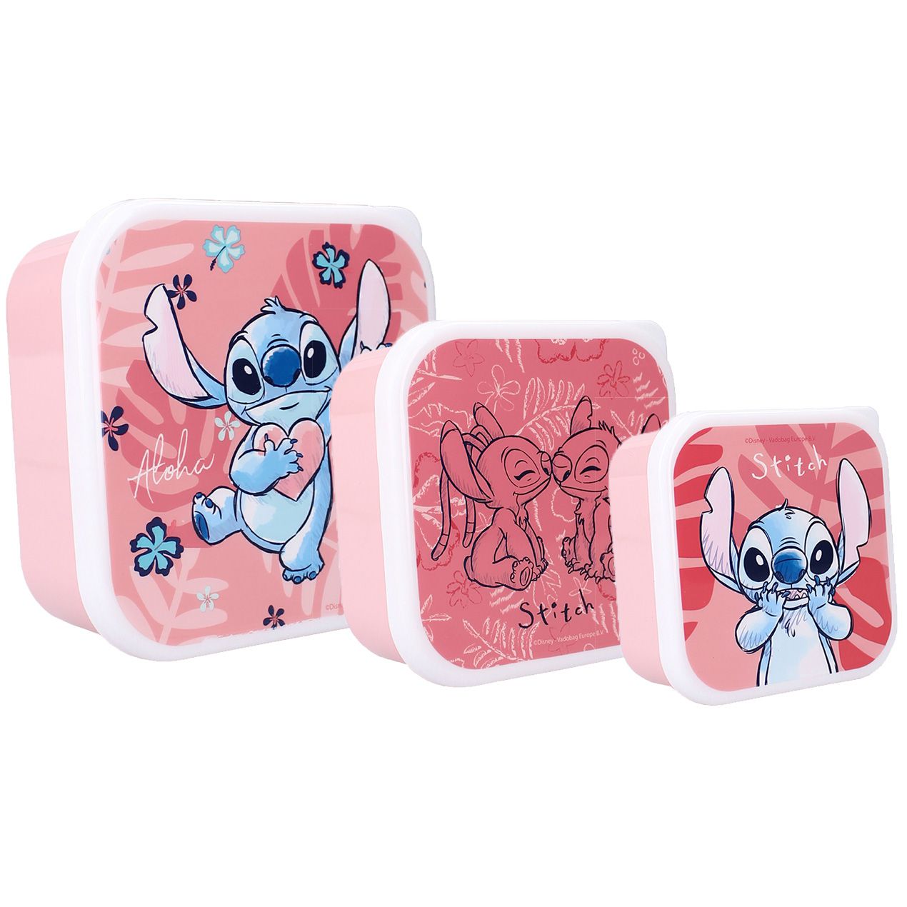 Lilo & Stitch lunchset; lunchbox, snackbox en drinkfles