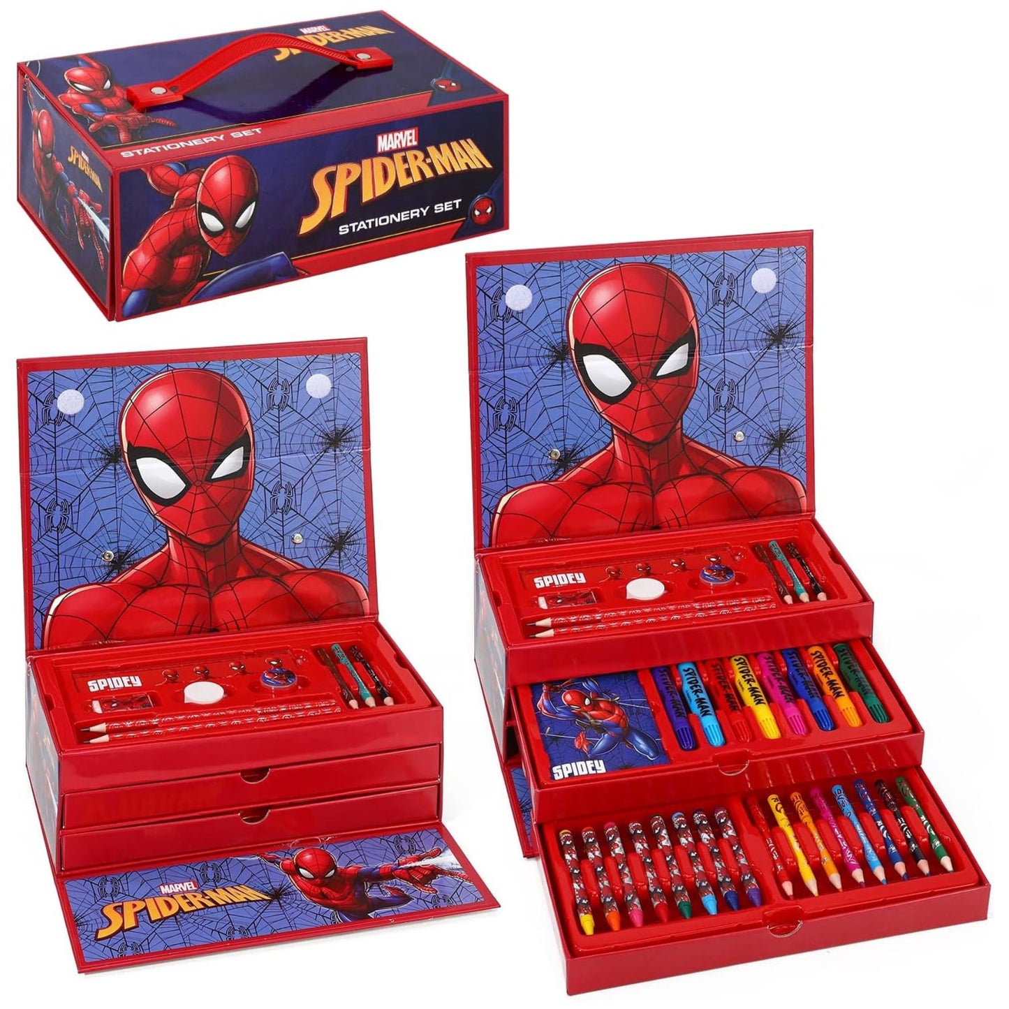 Spiderman Kleurdoos met Lade - Web