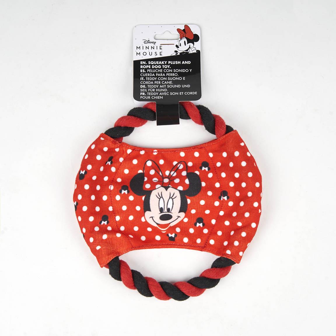 Minnie Mouse Hondenspeeltje - piepend pluche en touw