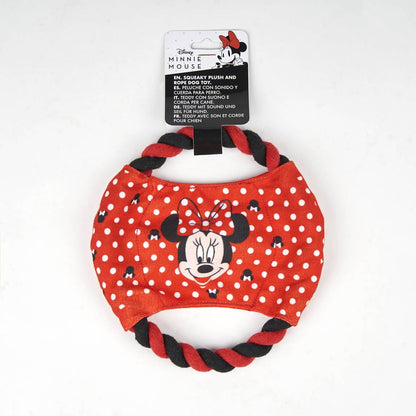 Minnie Mouse Hondenspeeltje - piepend pluche en touw