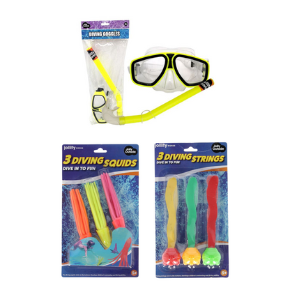 Strandset; snorkelset met duikstokken