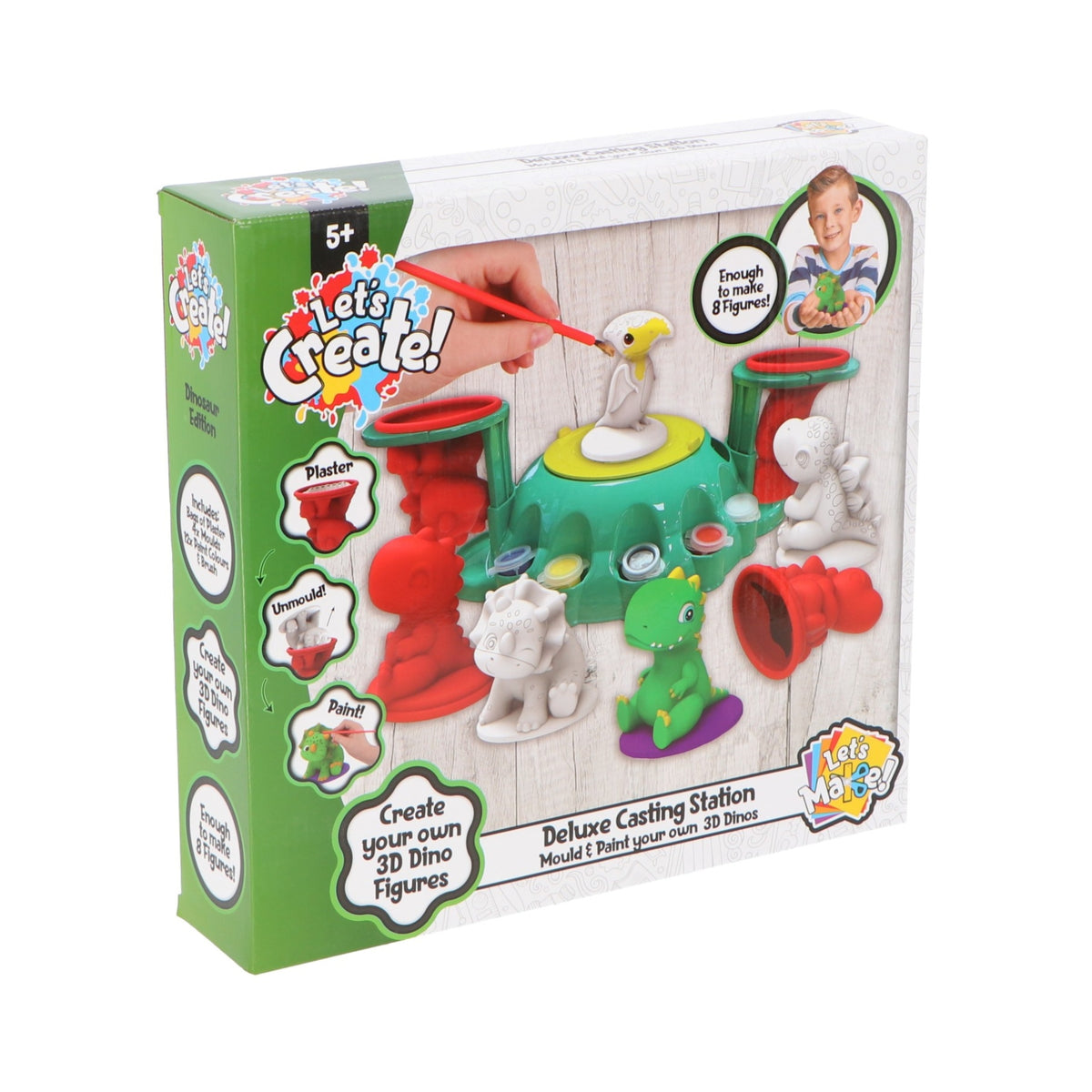 Dinosaurus gips en verf set