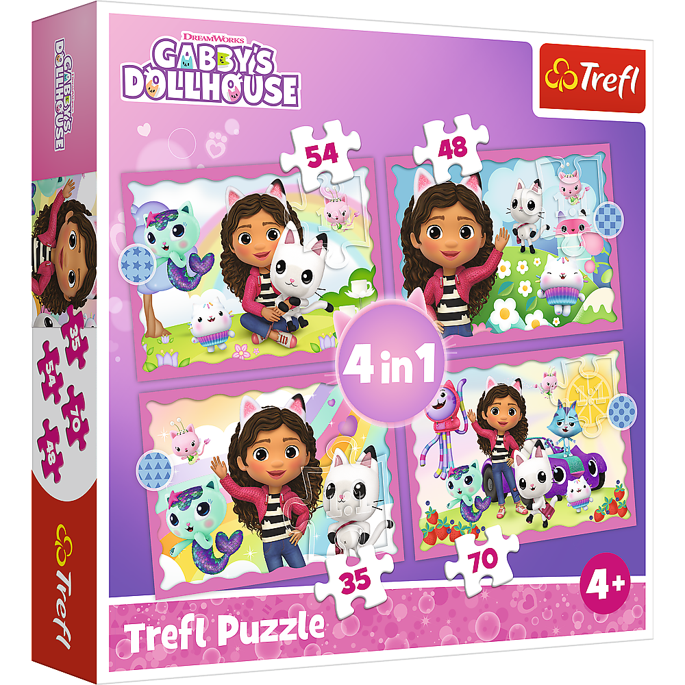 Gabby's Dollhouse 4-in-1 Puzzel
