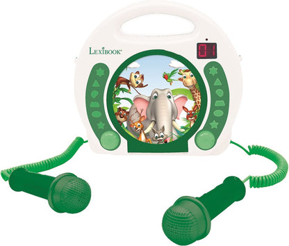 Draagbare CD Speler met 2 Microfoons - Animals