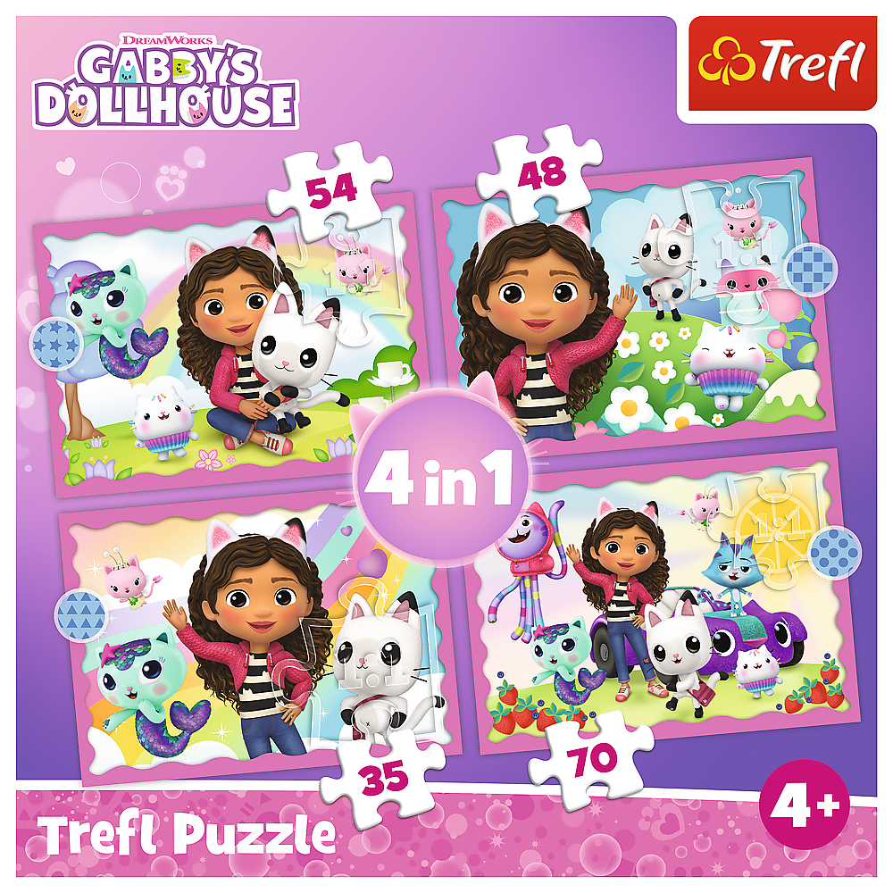 Gabby's Dollhouse 4-in-1 Puzzel