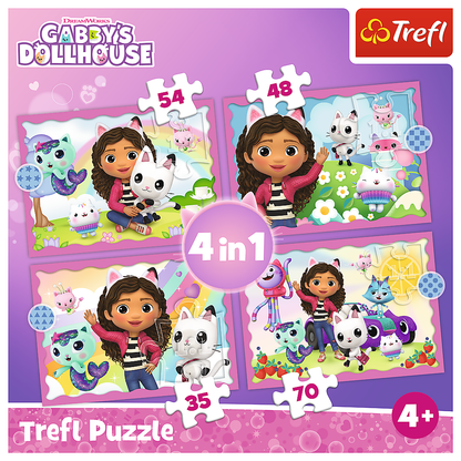 Gabby's Dollhouse 4-in-1 Puzzel