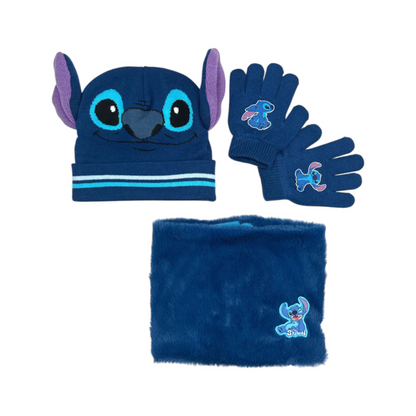 Lilo & Stitch muts, col en handschoenen
