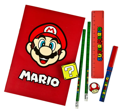 Super Mario Fancy Schrijfwarenset 7 Delig