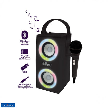 Draagbare Bluetooth lichtluid Speaker met microfoon - I party