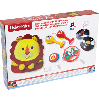 Fisher-Price Rugzak Leeuw met 4 instrumenten