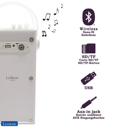 Lexibook Draagbare Bluetooth lichtluid Speaker met microfoon - iParty