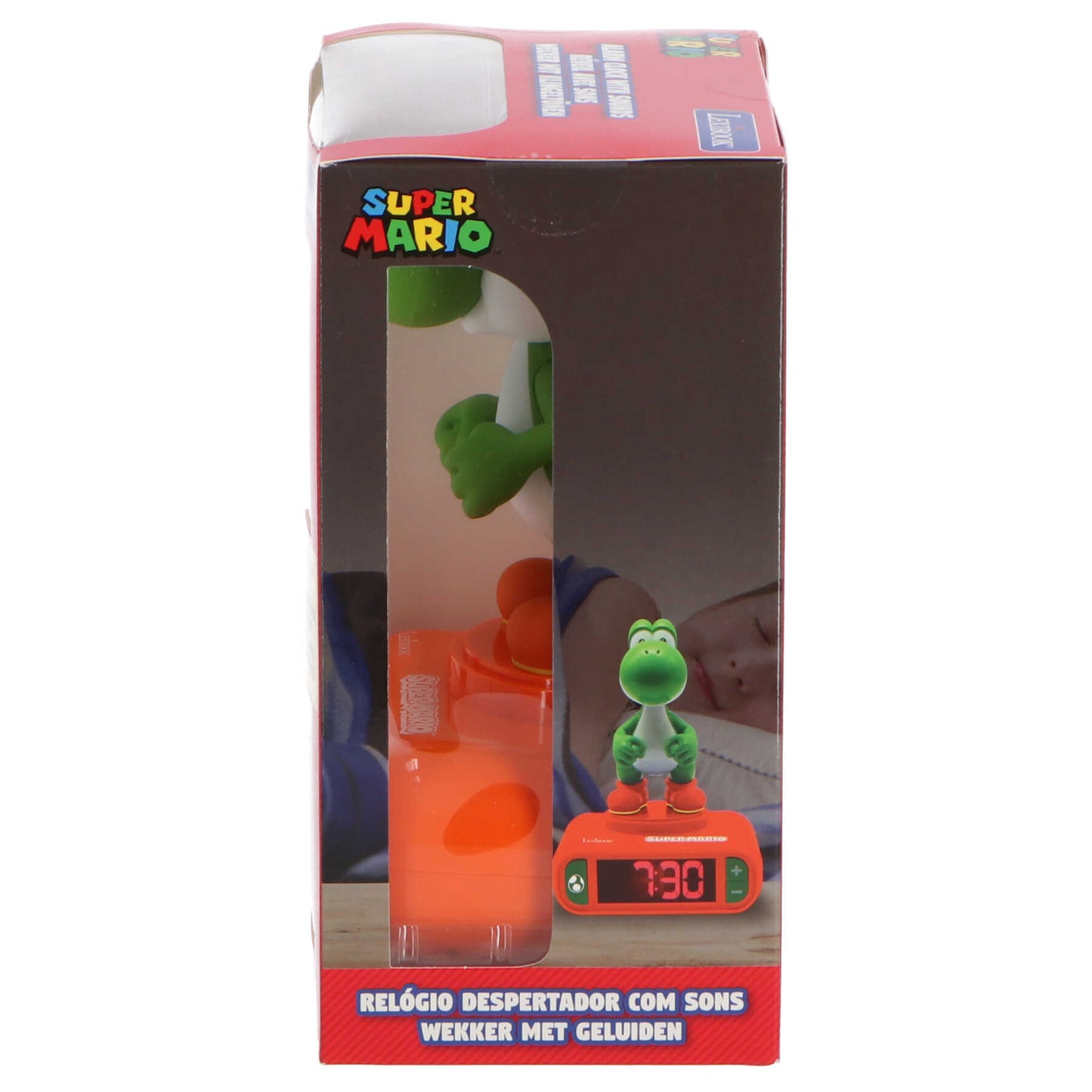 Super Mario 3D Wekker met Nachtlampje en Geluiden - Yoshi