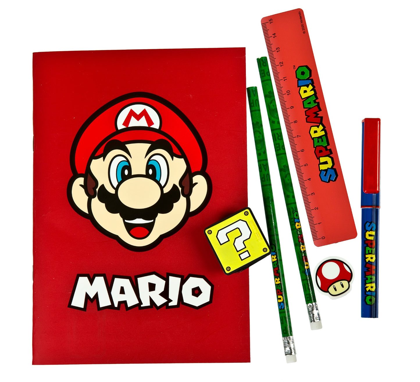Super Mario Fancy Schrijfwarenset 7 Delig