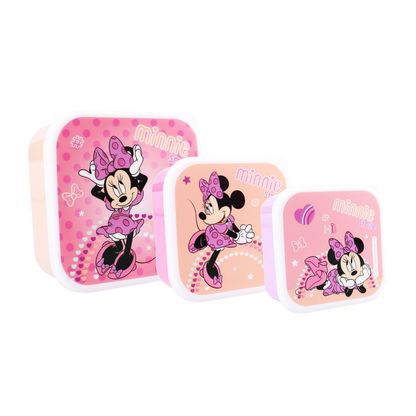 Minnie Mouse lunchset; lunchbox, snackbox en drinkfles