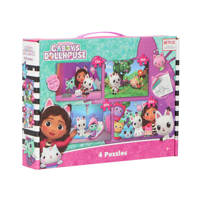 Gabby's Dollhouse Puzzel 4-pack