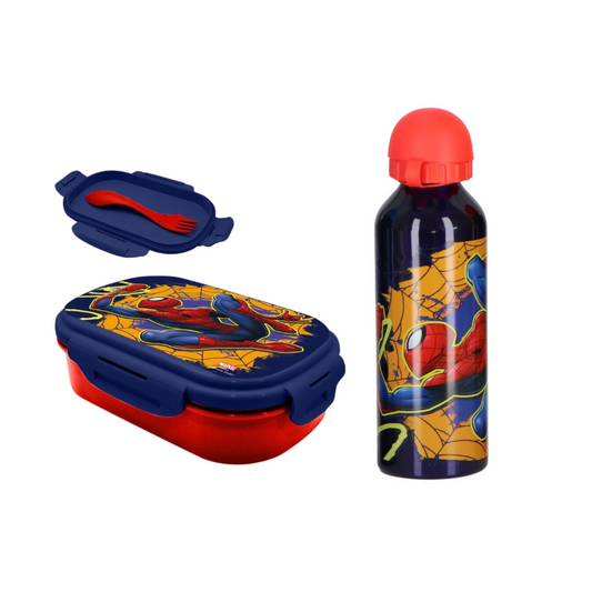 Spiderman lunchset; lunchbox en drinkfles