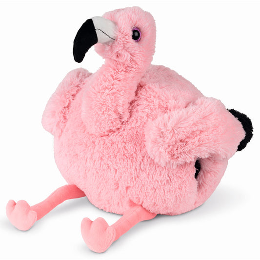 Noxxiez handwarmer - knuffel - kussen - flamingo