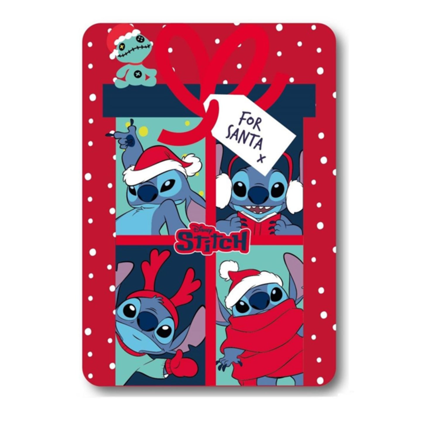 Lilo & Stitch fleece deken - kerst