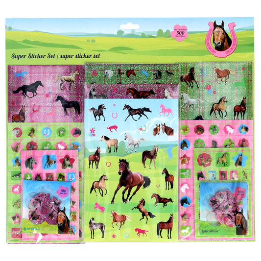 Sticker set 500 st - Paarden