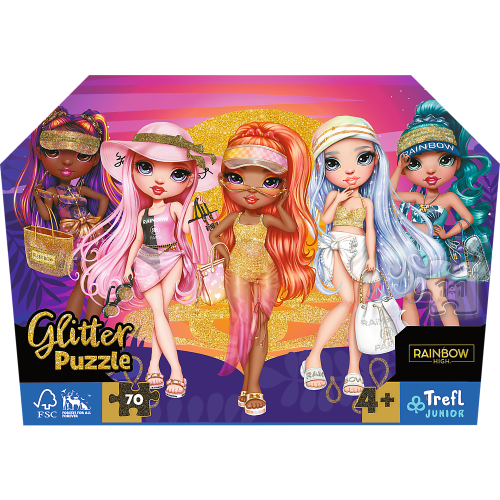 Rainbow glitter puzzel