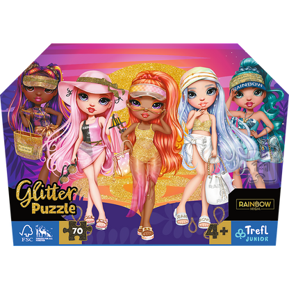 Rainbow glitter puzzel