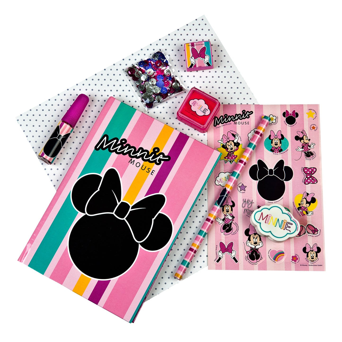 Minnie Mouse Notitieboek decoratie set