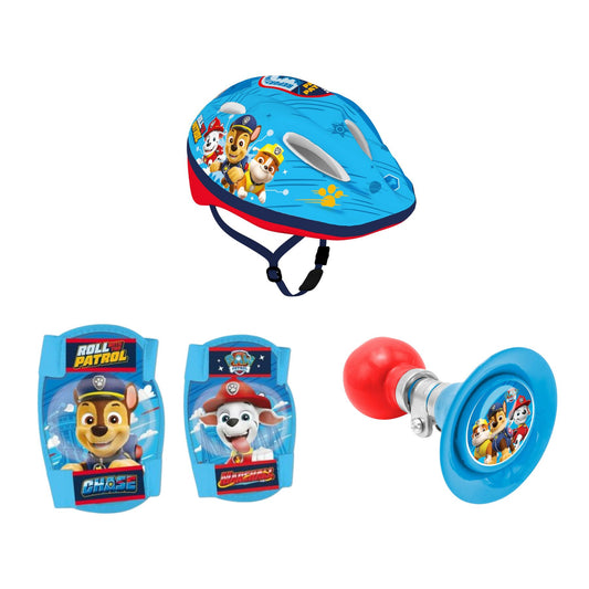 Paw Patrol Fiets accessoires ; Helm, Handschoentjes en knie- en elleboogbeschermers