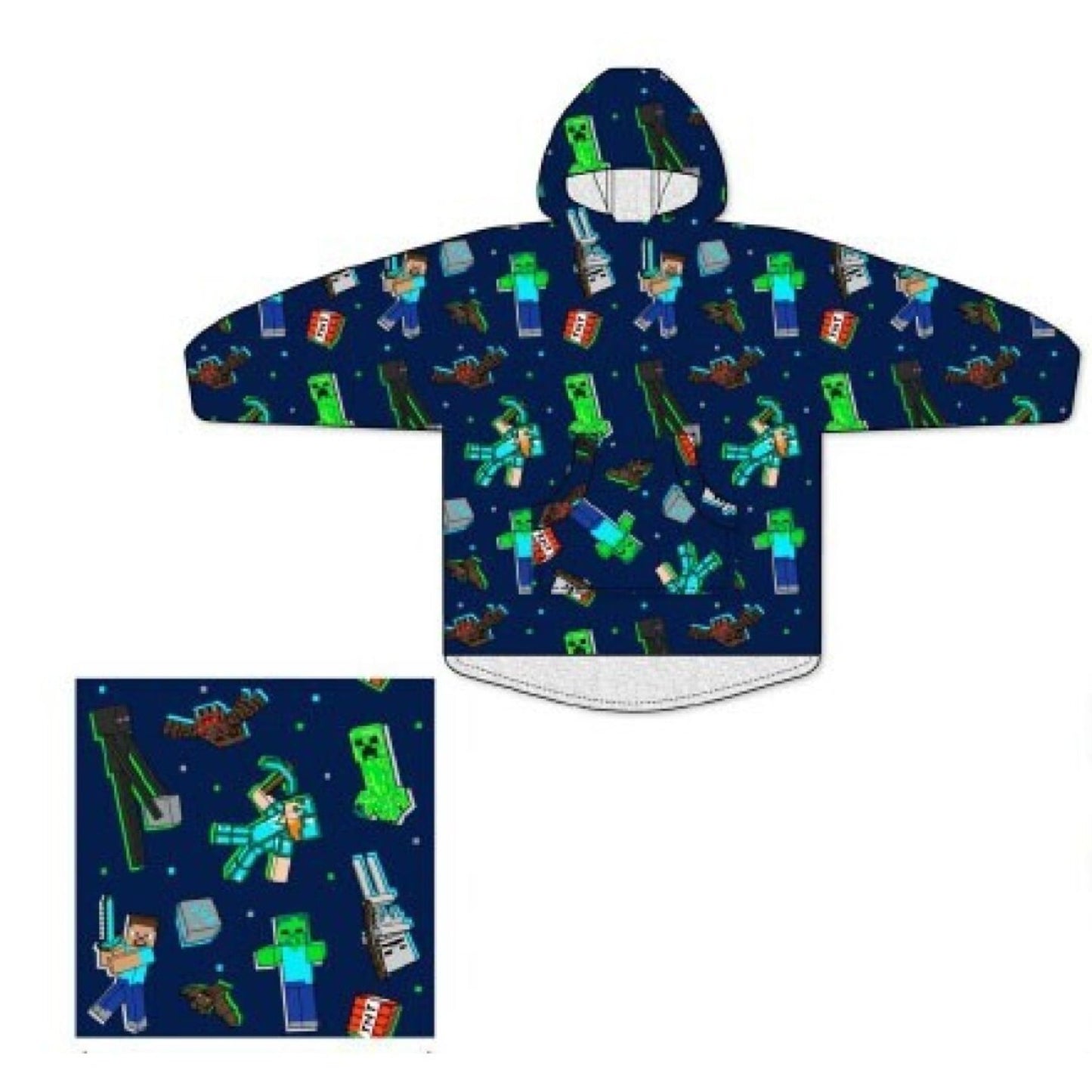 Minecraft hoodie deken