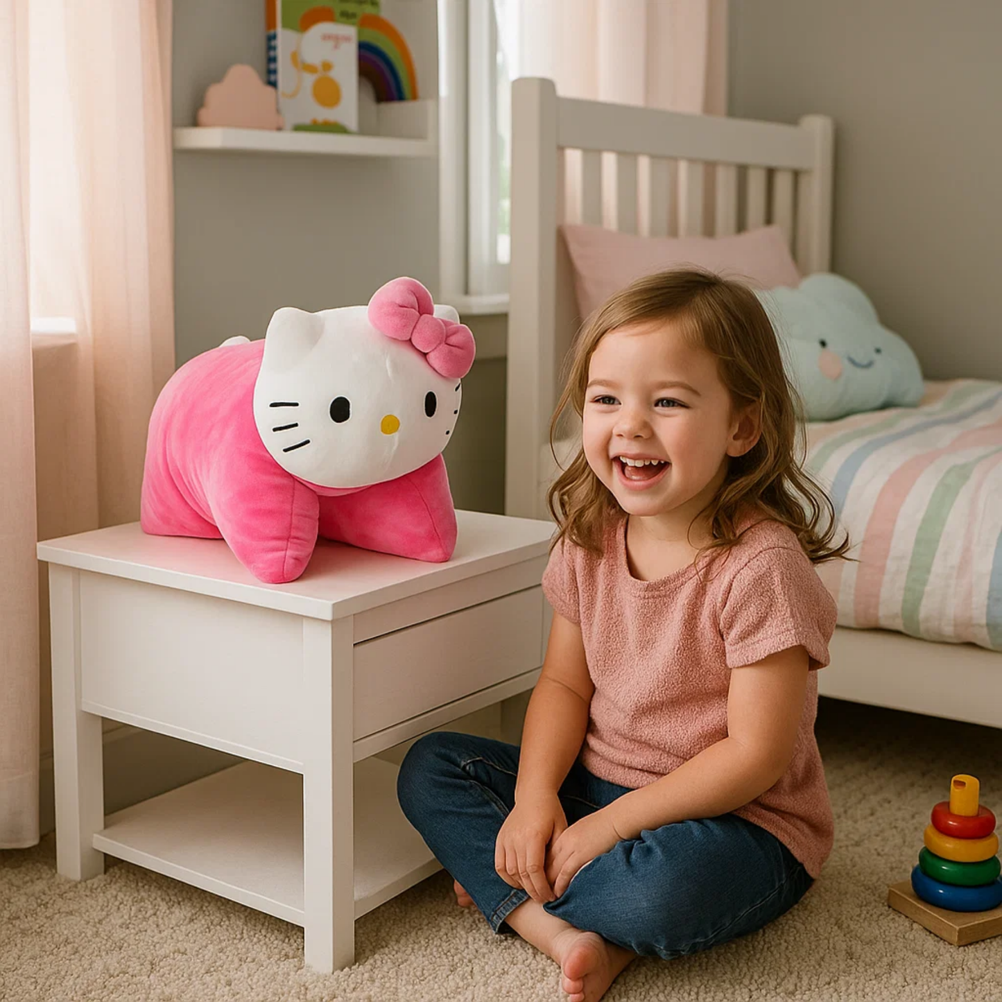 Hello Kitty 2 in 1 knuffel kussen