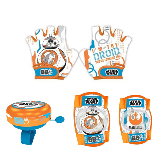 Star Wars Fiets accessoires ; Handschoentjes, Bel, Knie- en ellboogbeschermers