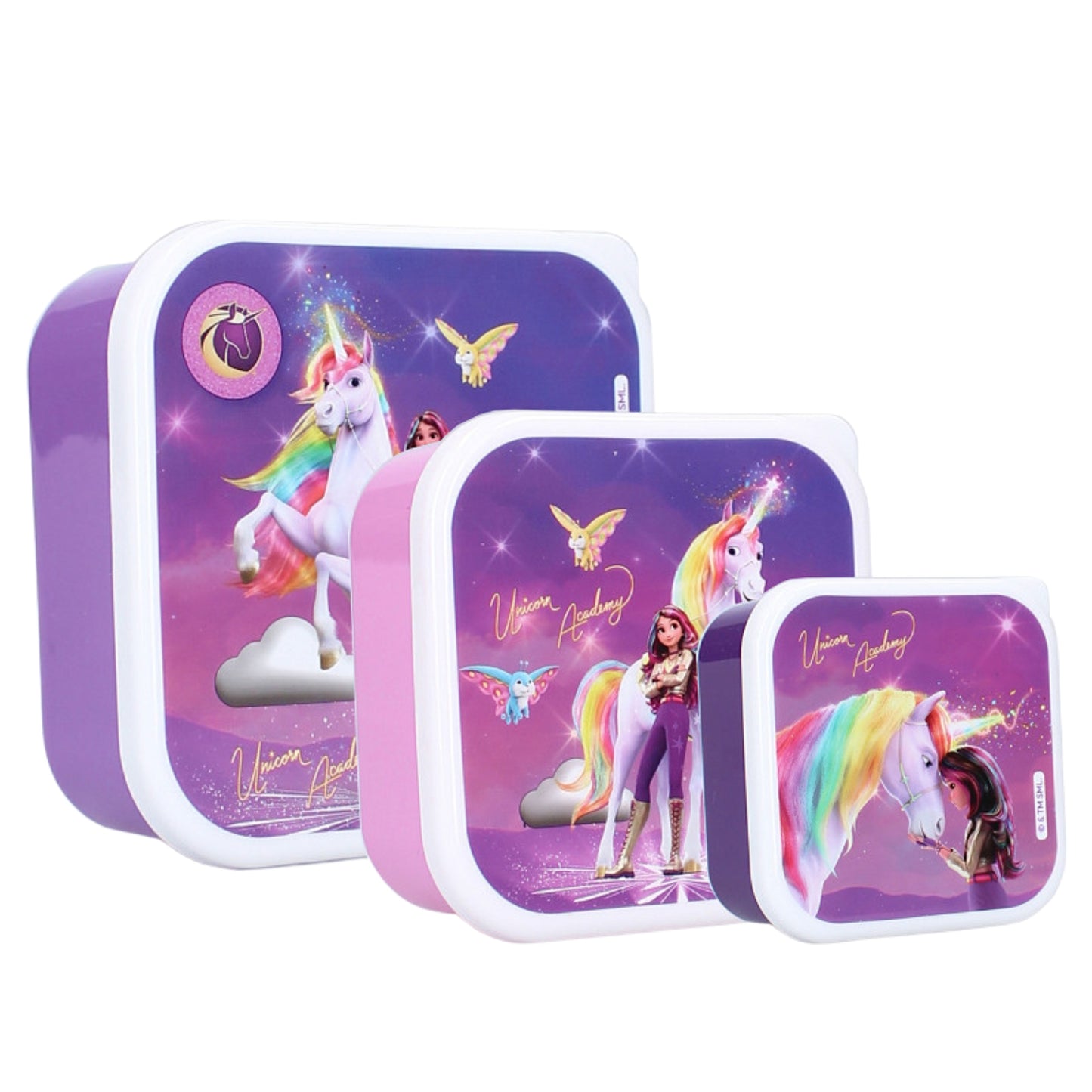 Unicorn Academy 3 in 1 snackbox