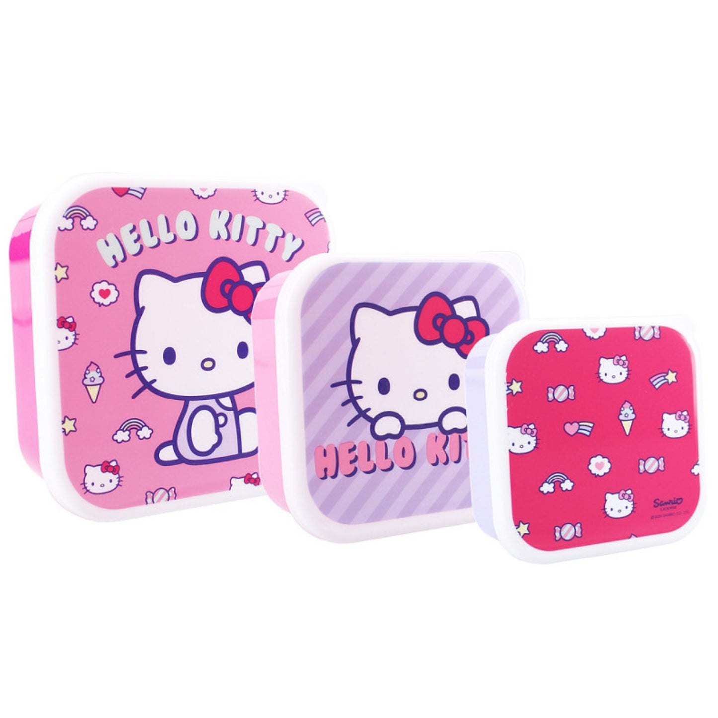Hello Kitty lunchset; lunchbox, snackbox en drinkfles