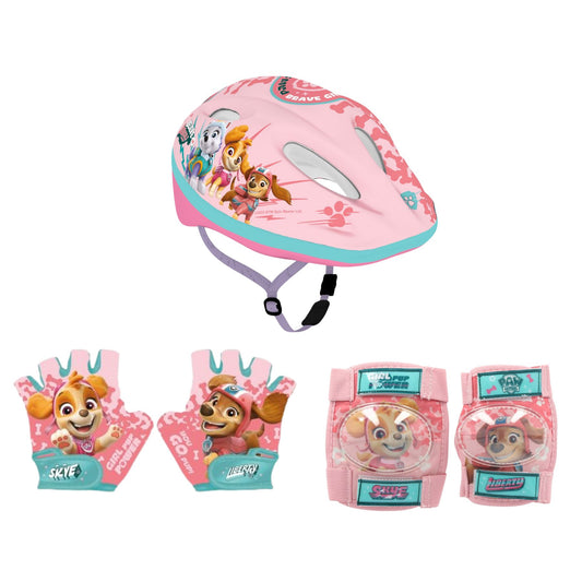 Paw Patrol fietsset; helm, handschoenen en knie- en elleboogbeschermers