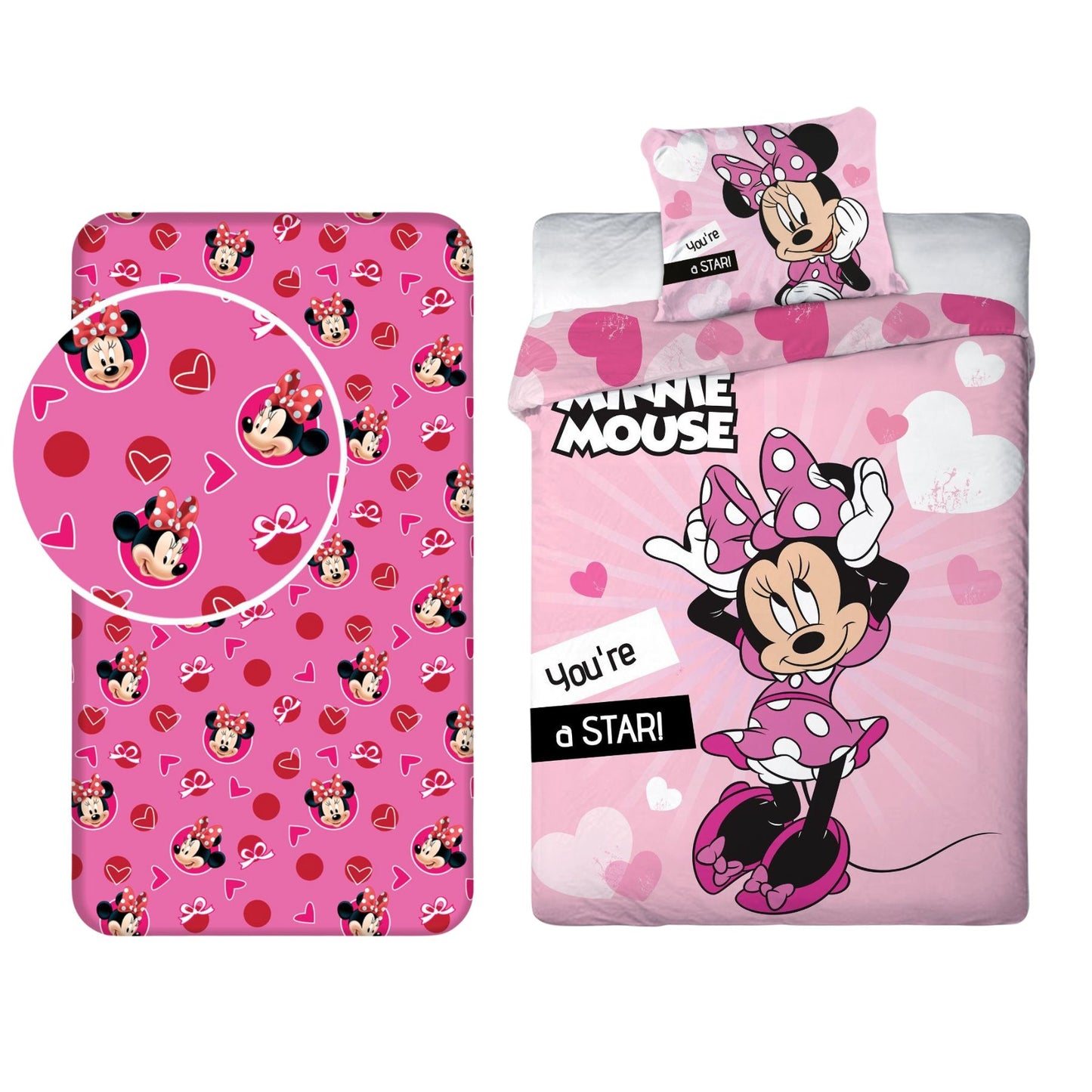 Minnie Mouse Dekbedovertrek + Hoeslaken