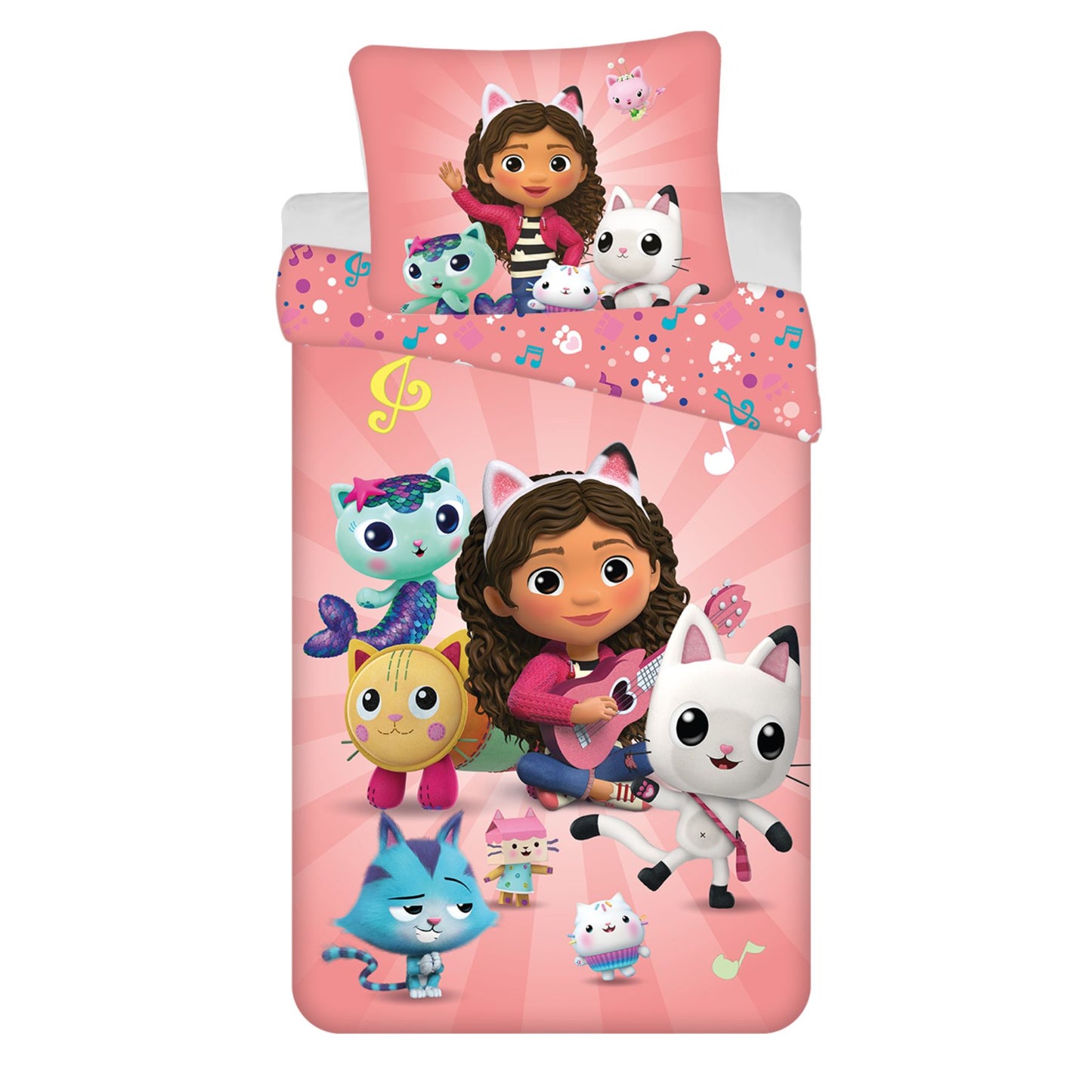 Gabby's Dollhouse Dekbedovertrek + Hoeslaken - Roze