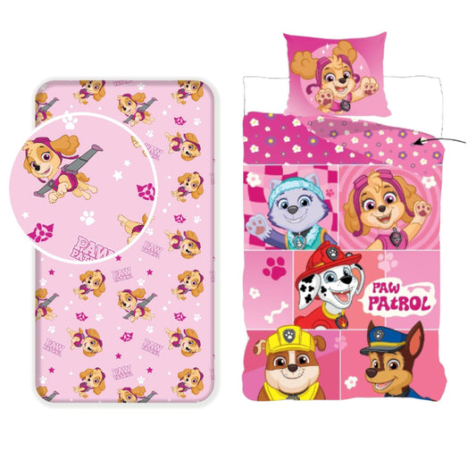 Paw Patrol slaapkamerset; dekbedovertrek en hoeslaken