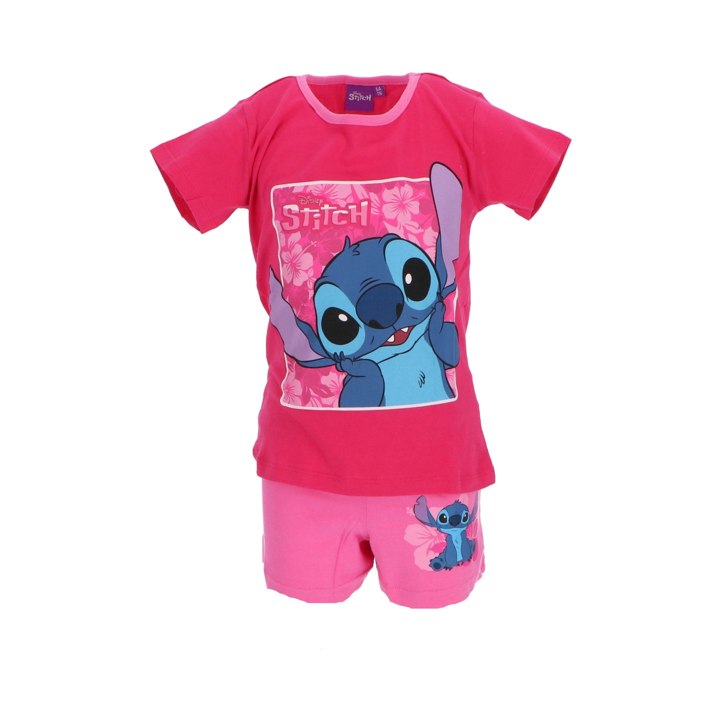 Lilo & Stitch Shortama - Donkerroze
