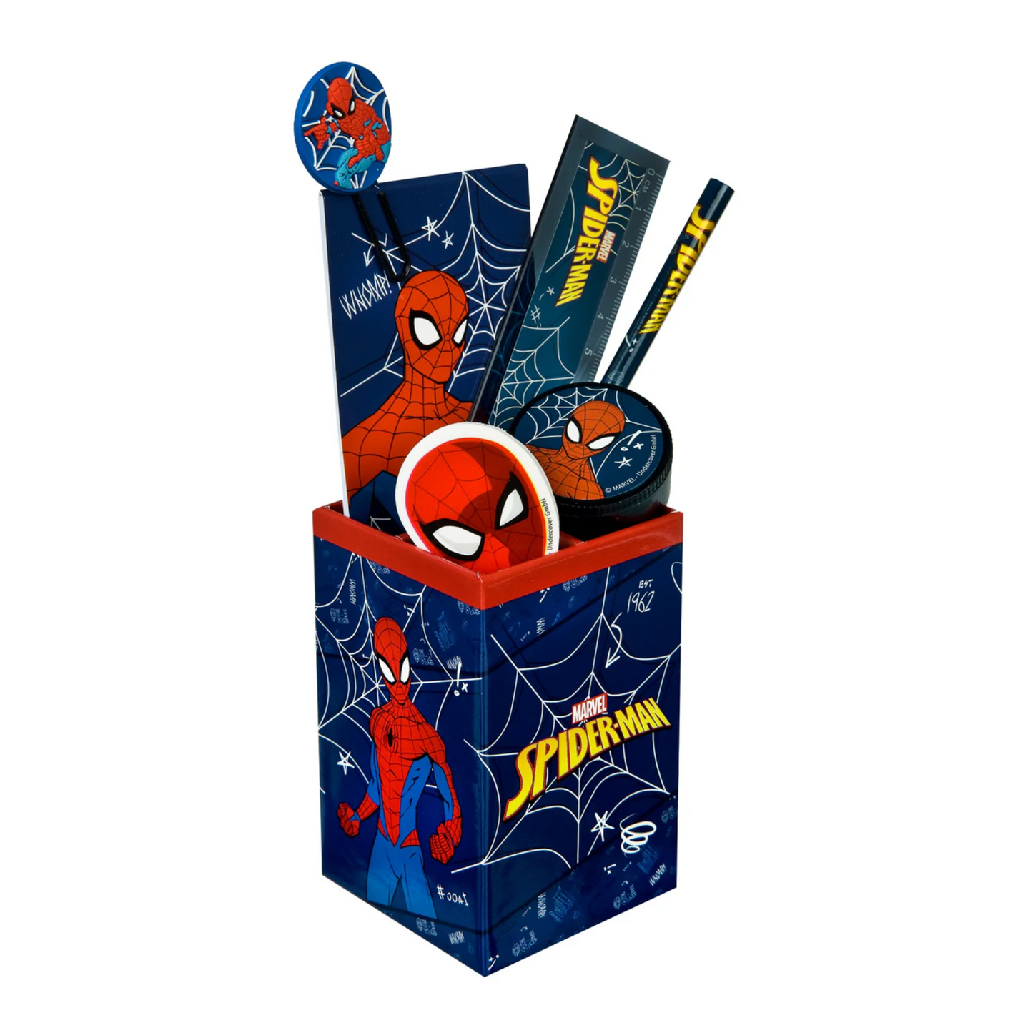 spiderman-gevulde-pennenbak-7-delig