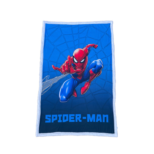 Spiderman fleece deken - sherpa