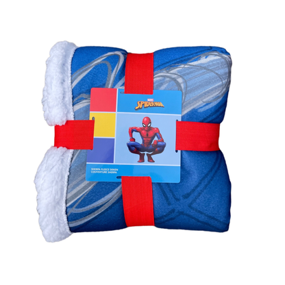 Spiderman fleece deken - sherpa