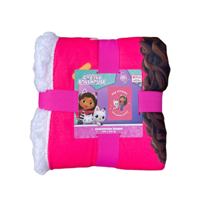 Gabby's Dollhouse fleece deken - sherpa