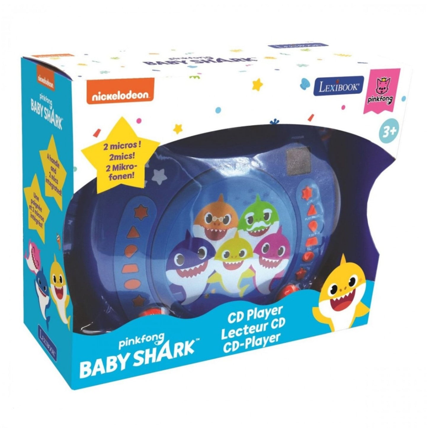 Baby Shark Karaoke CD speler met 2 Microfoons
